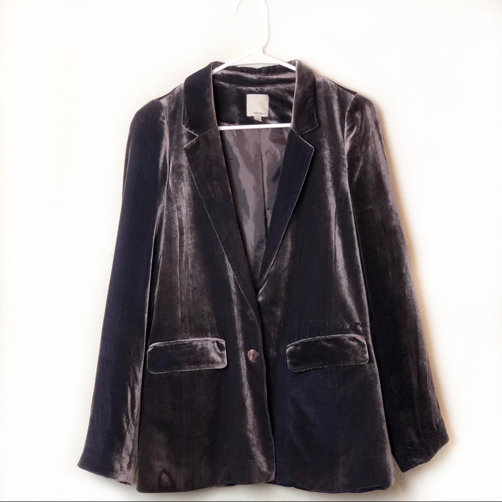 Halogen Purple Velvet Jacket